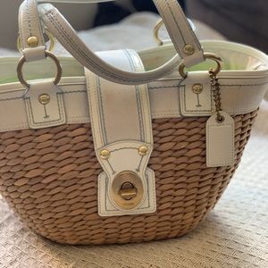Coach Straw Bucket Bag